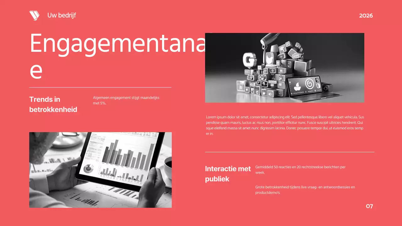 Zwart Rood Vet Modern Social Media Rapport Voorstel