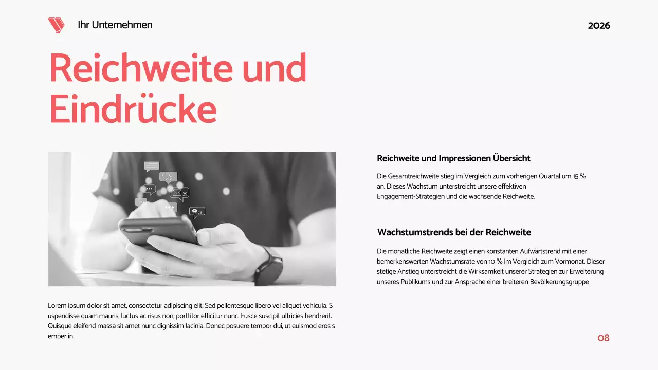 Schwarz Rot Fett Modern Social Media Bericht Vorschlag