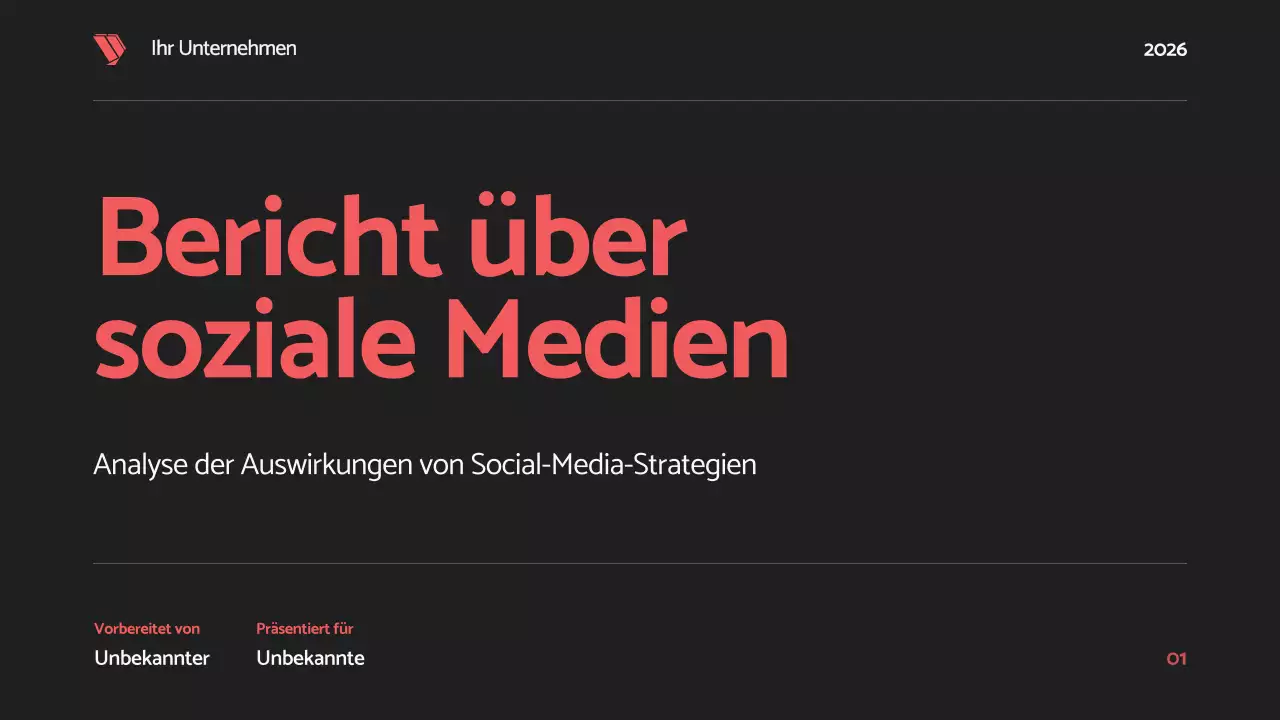 Schwarz Rot Fett Modern Social Media Bericht Vorschlag