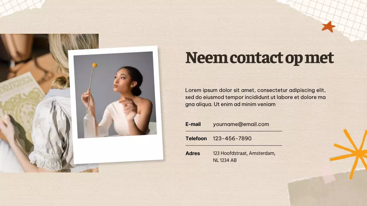 Beige Retro Creatief Portfolio