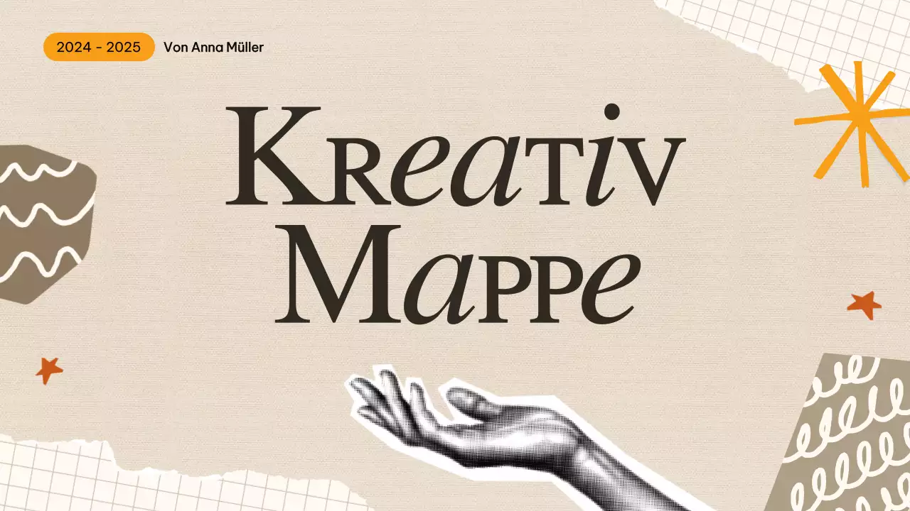 Beige Retro Kreativ-Portfolio