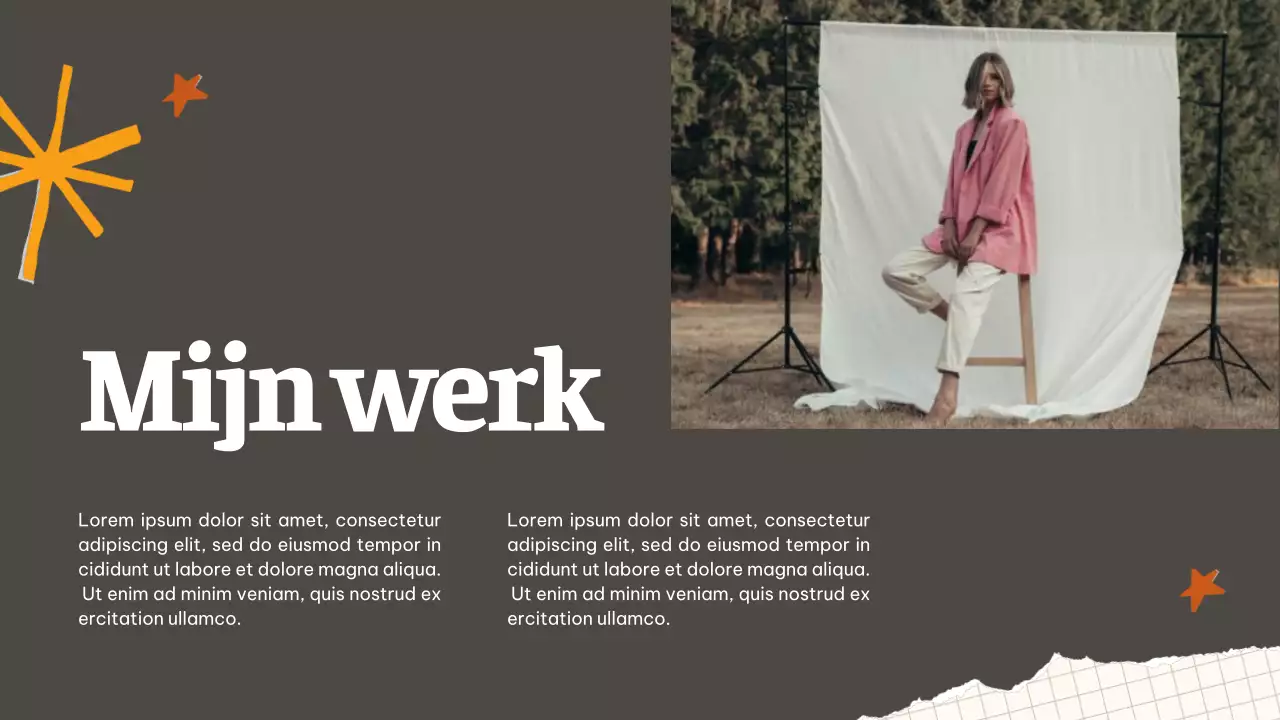 Beige Retro Creatief Portfolio