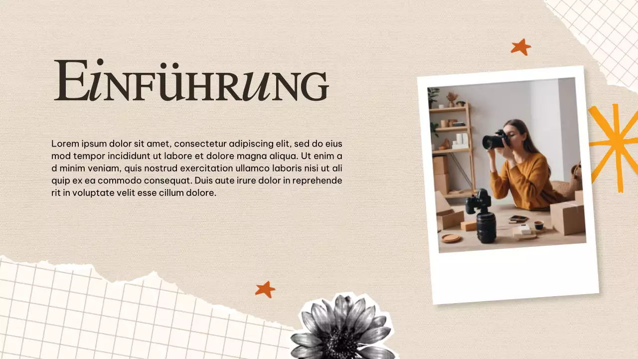 Beige Retro Kreativ-Portfolio