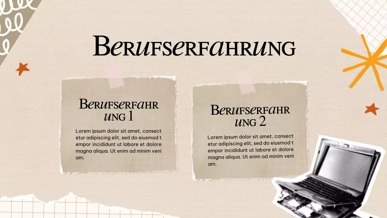 Beige Retro Kreativ-Portfolio