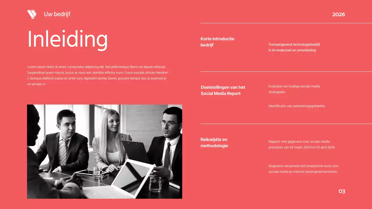 Zwart Rood Vet Modern Social Media Rapport Voorstel