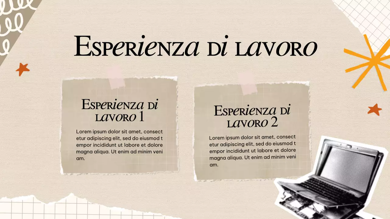 Portafoglio creativo retrò beige