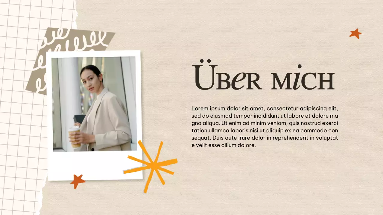 Beige Retro Kreativ-Portfolio