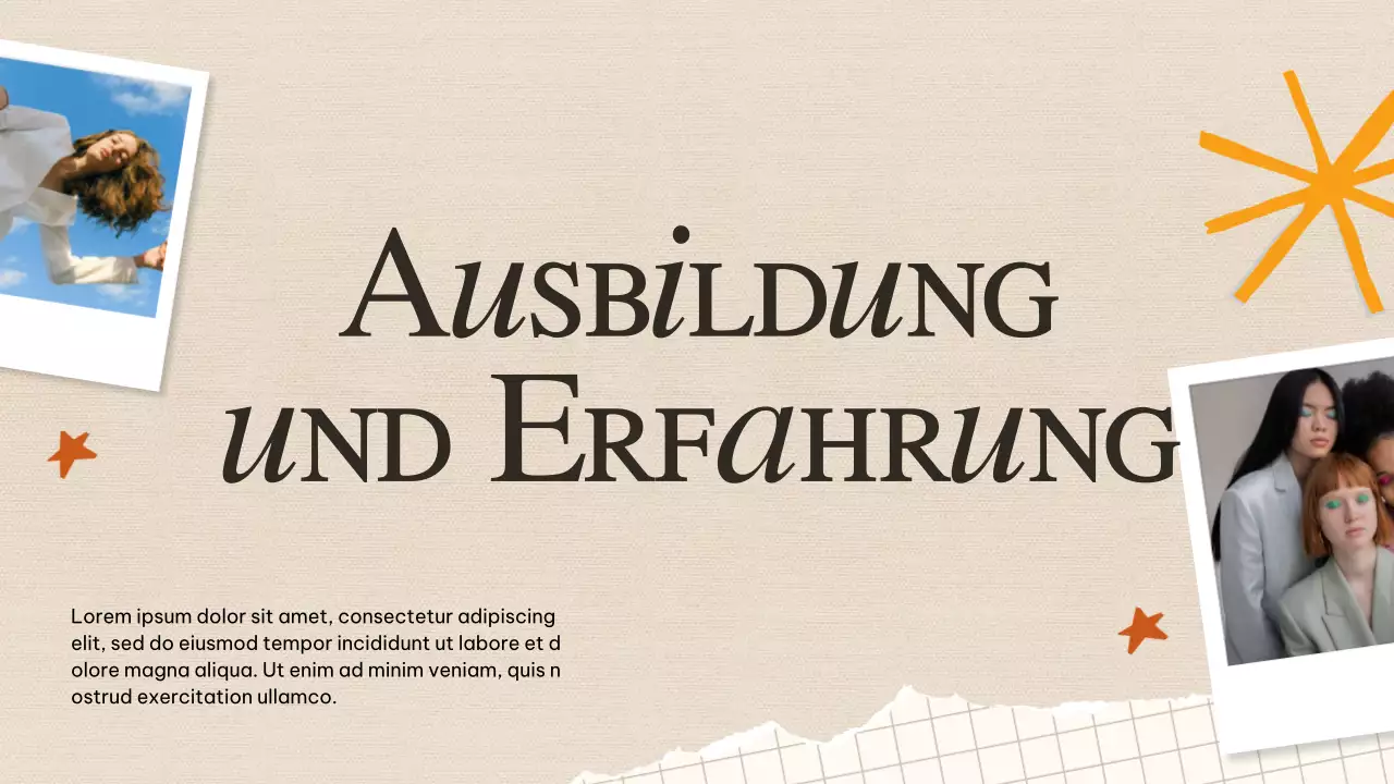 Beige Retro Kreativ-Portfolio