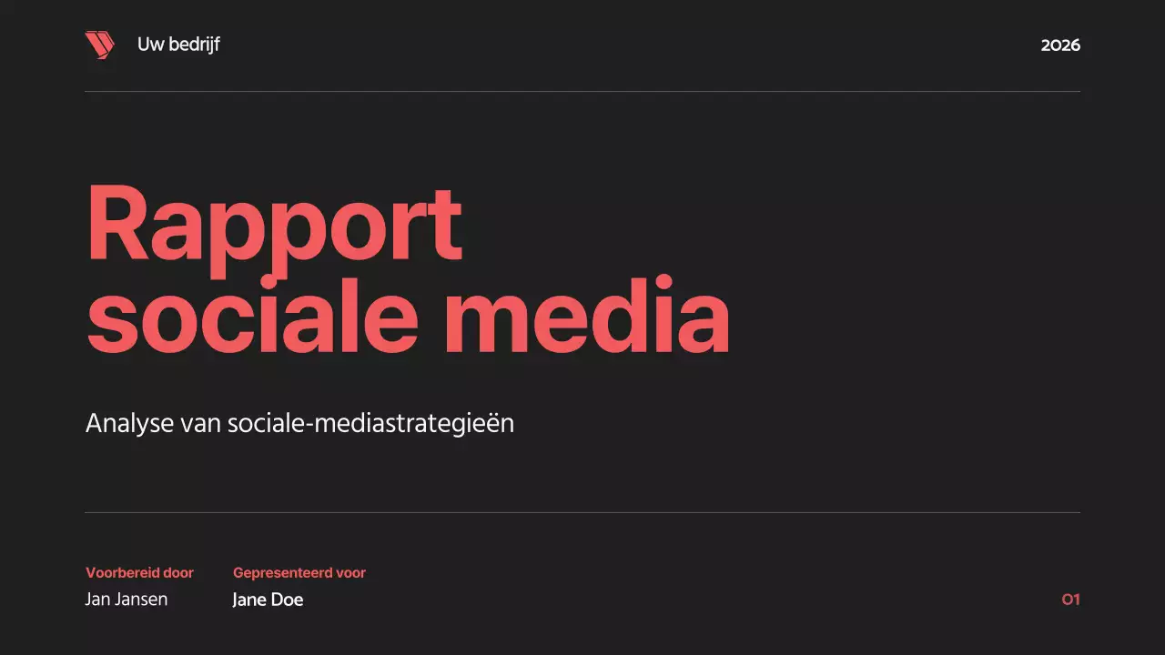Zwart Rood Vet Modern Social Media Rapport Voorstel