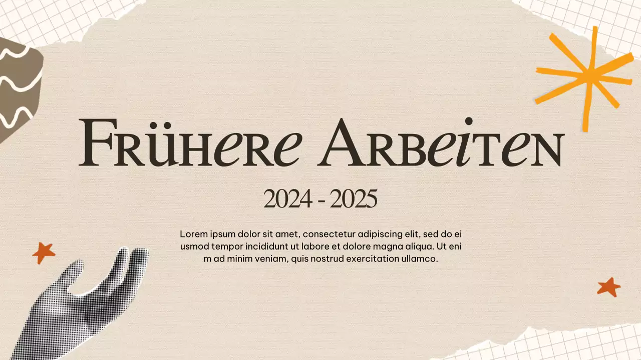 Beige Retro Kreativ-Portfolio