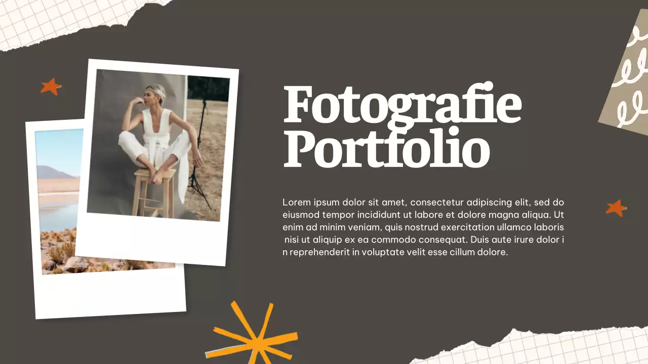 Beige Retro Creatief Portfolio