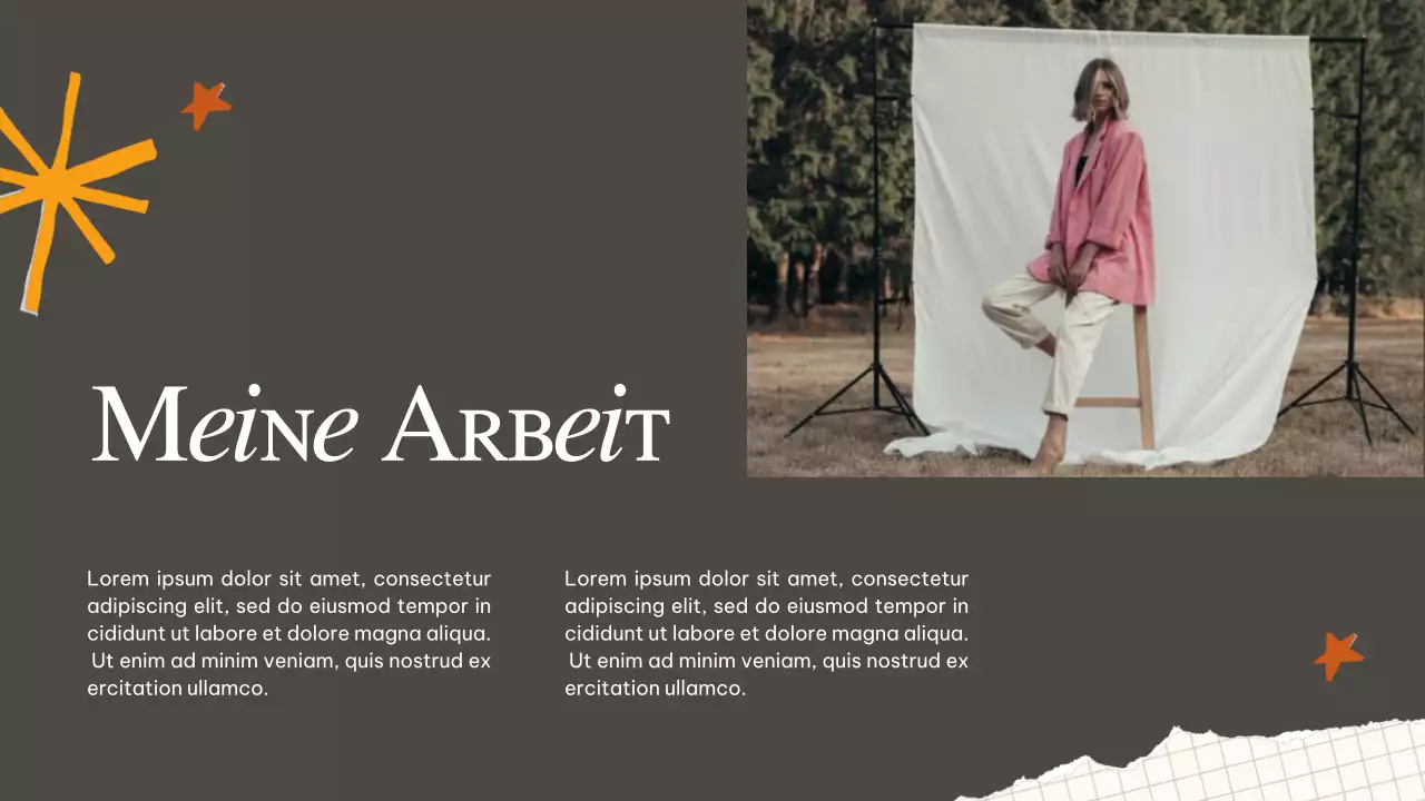 Beige Retro Kreativ-Portfolio