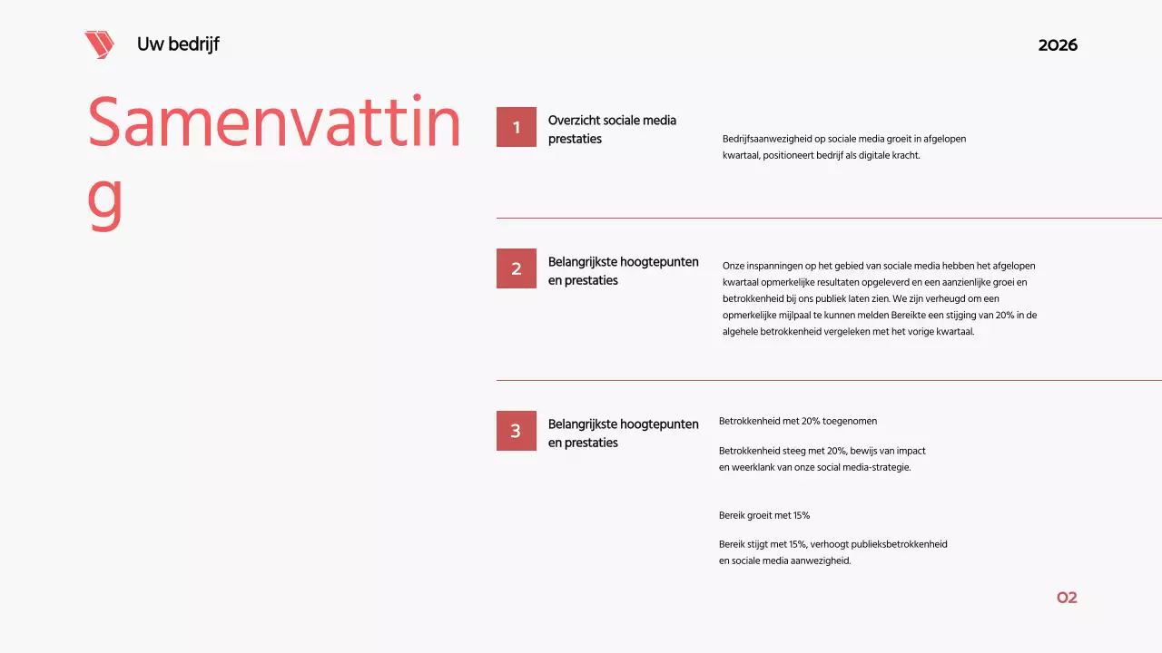 Zwart Rood Vet Modern Social Media Rapport Voorstel