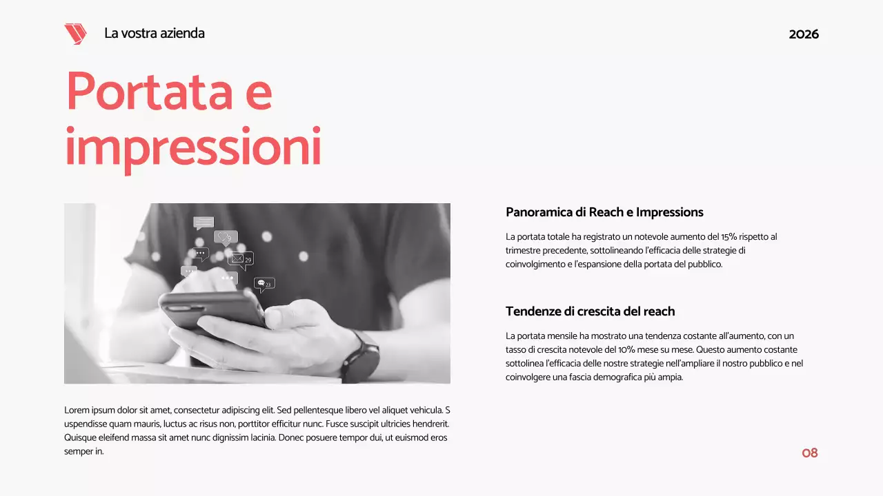 Nero Rosso Grassetto Moderno Relazione sui social media Proposta