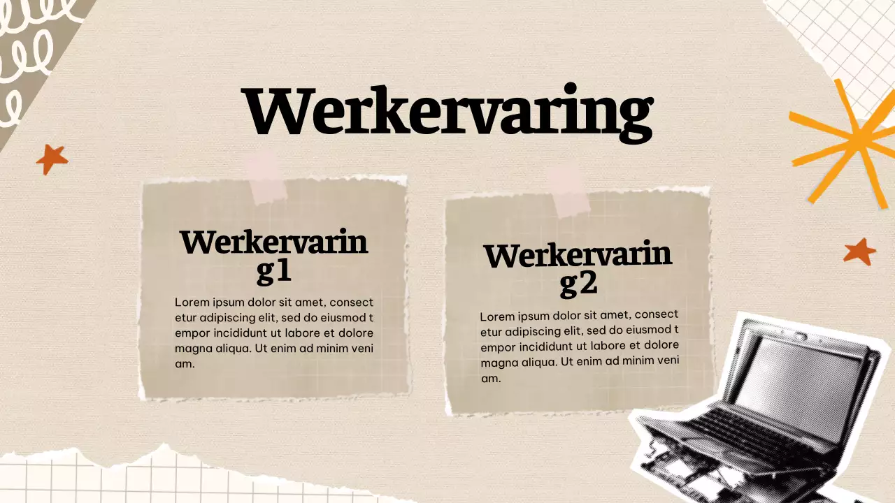 Beige Retro Creatief Portfolio