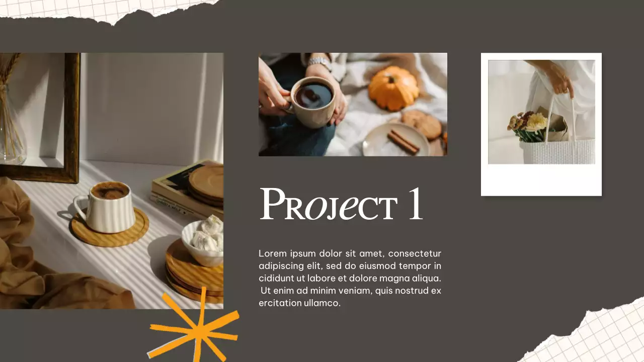 Beige Retro Creatief Portfolio