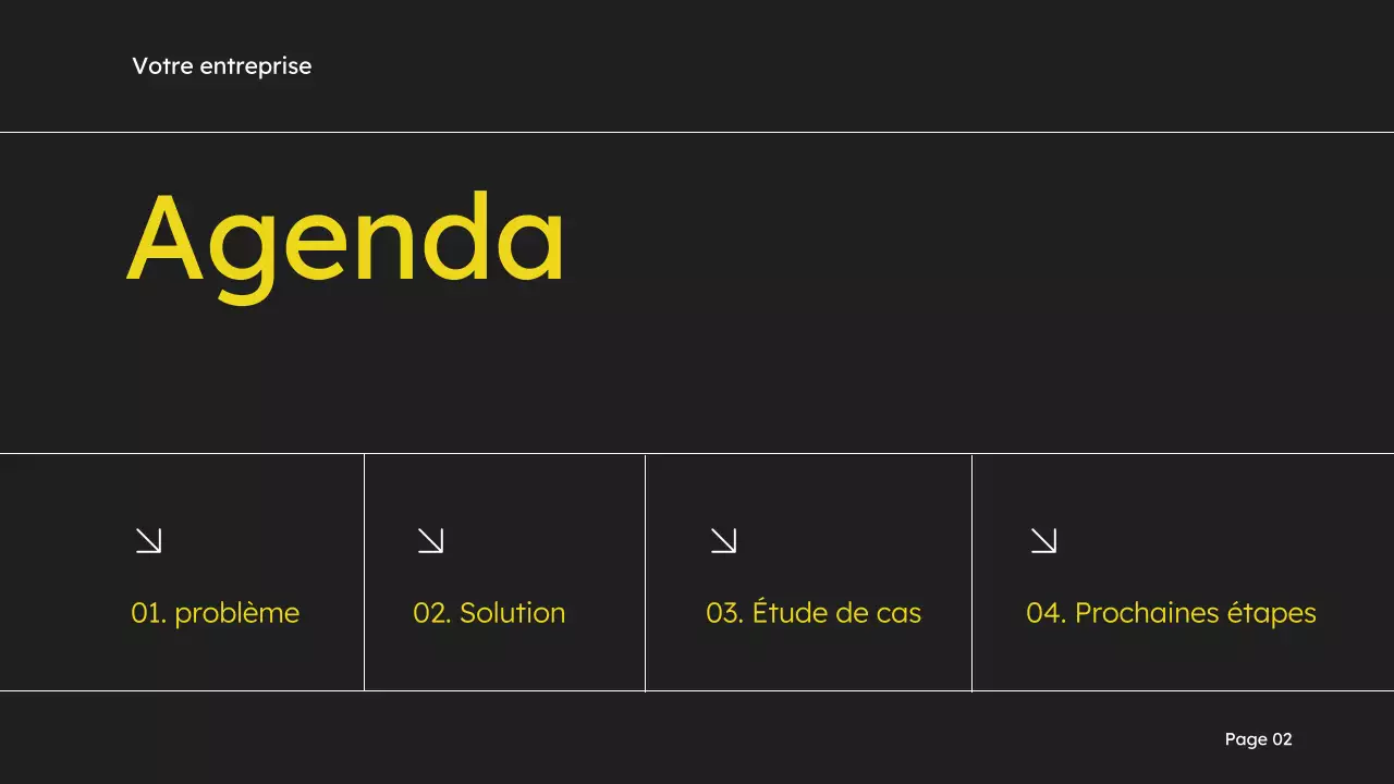 Jaune et noir Simple Sales Deck Marketing Proposal