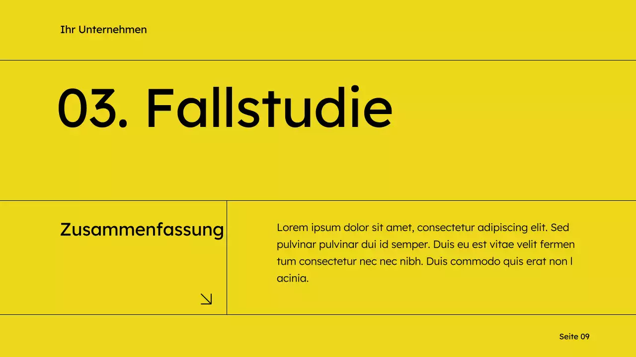 Gelb und Schwarz Einfaches Verkaufsdeck Marketingvorschlag