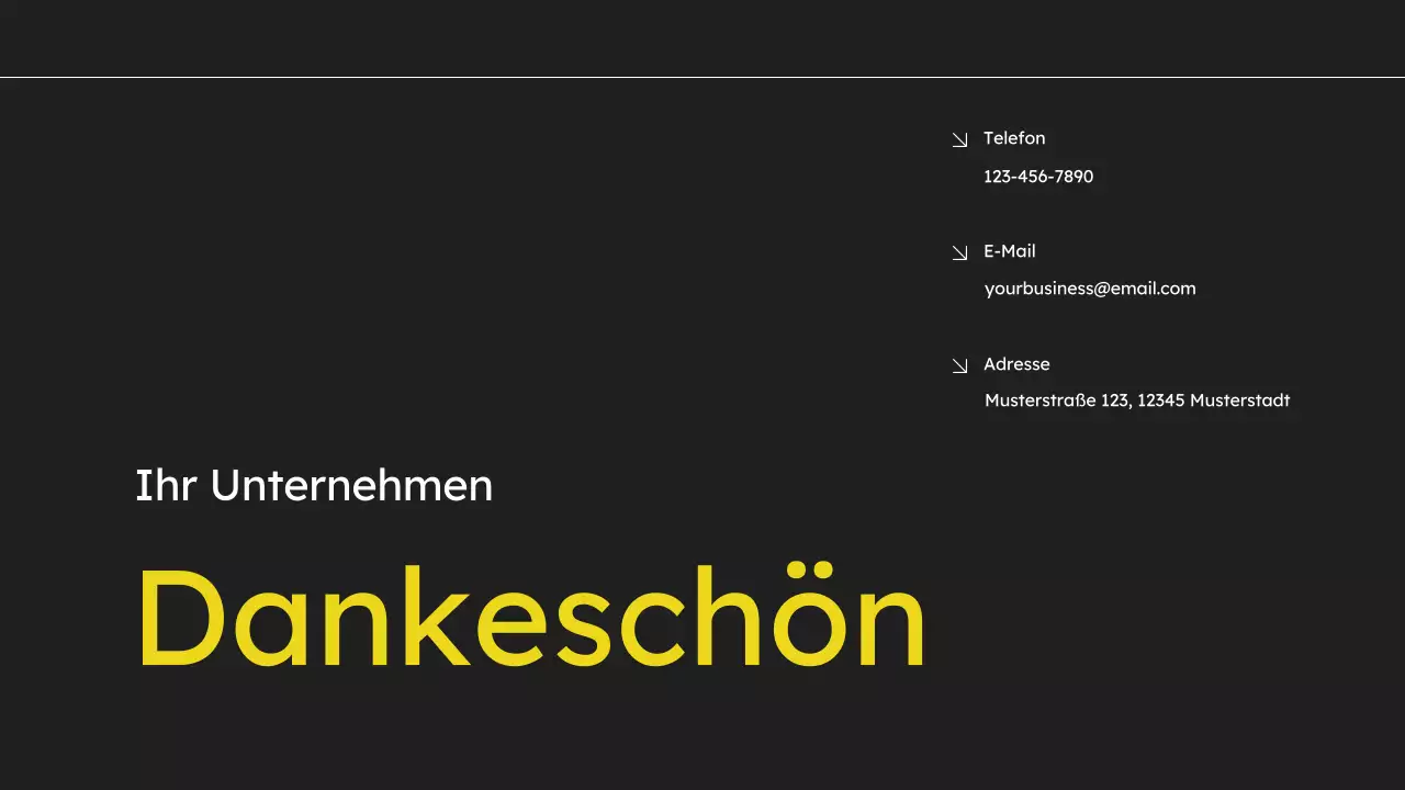 Gelb und Schwarz Einfaches Verkaufsdeck Marketingvorschlag