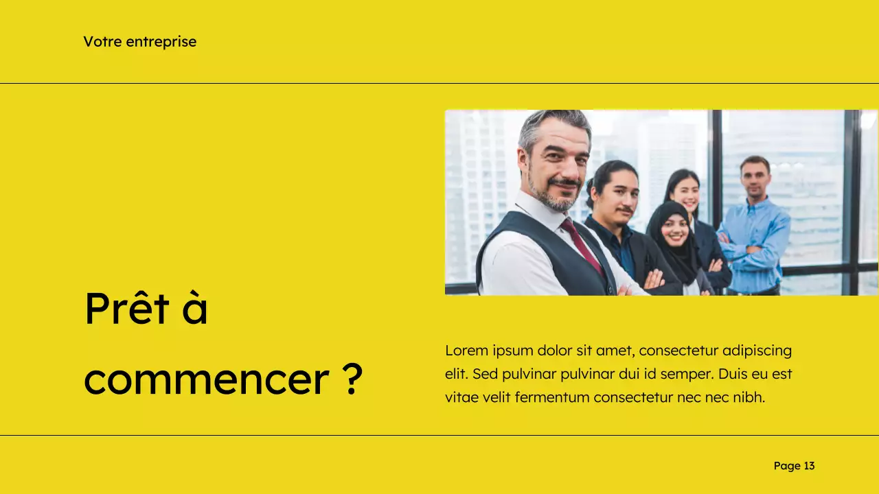 Jaune et noir Simple Sales Deck Marketing Proposal