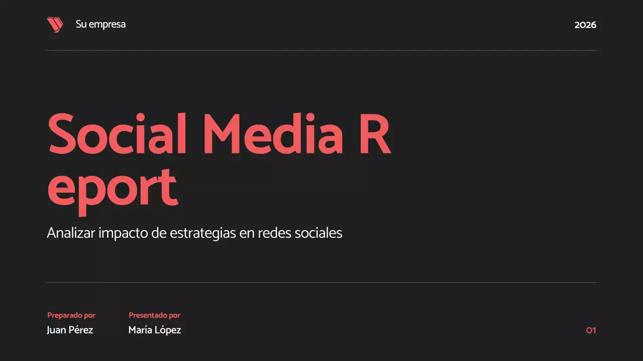 Negro Rojo Negrita Moderno Social Media Informe Propuesta