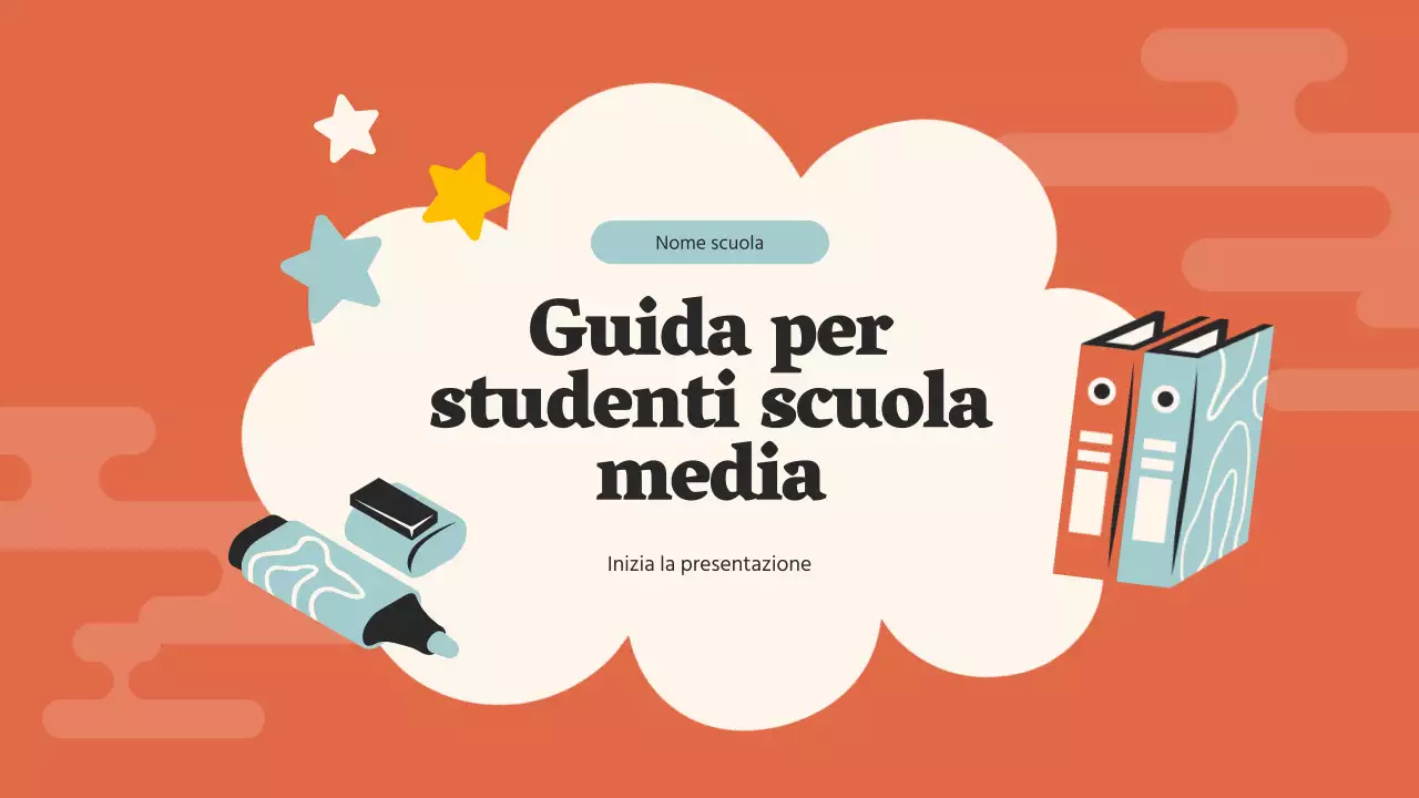 Guida allo studio della scuola media Orange Pop Materiale di studio