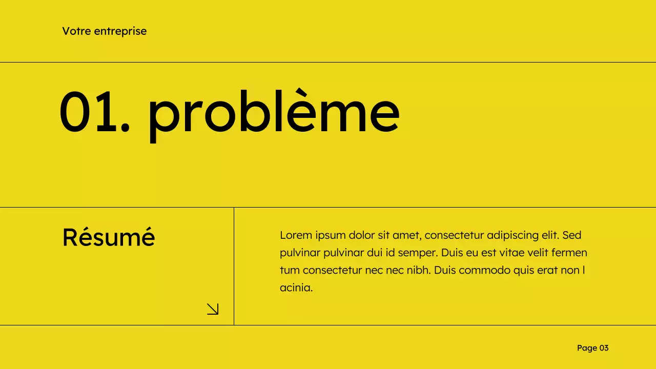 Jaune et noir Simple Sales Deck Marketing Proposal