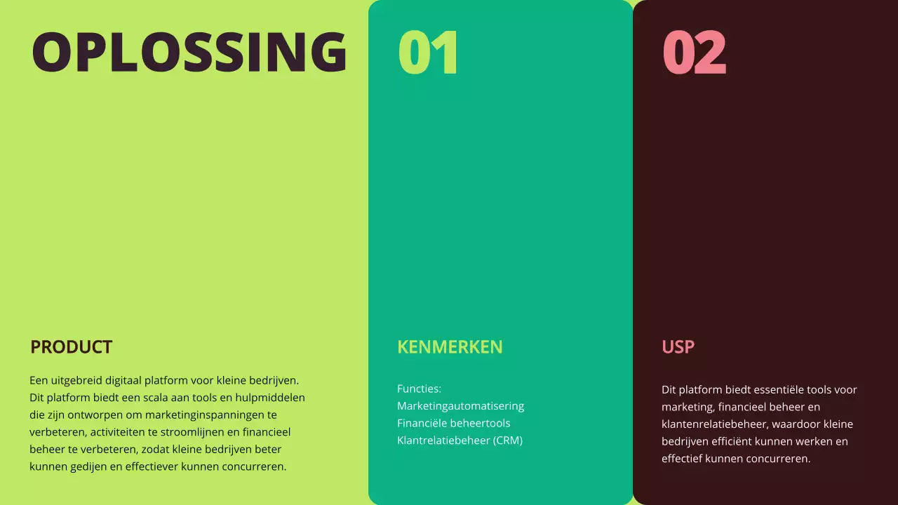 Green Geometric Klein Bedrijf Financieringspitch Voorstel