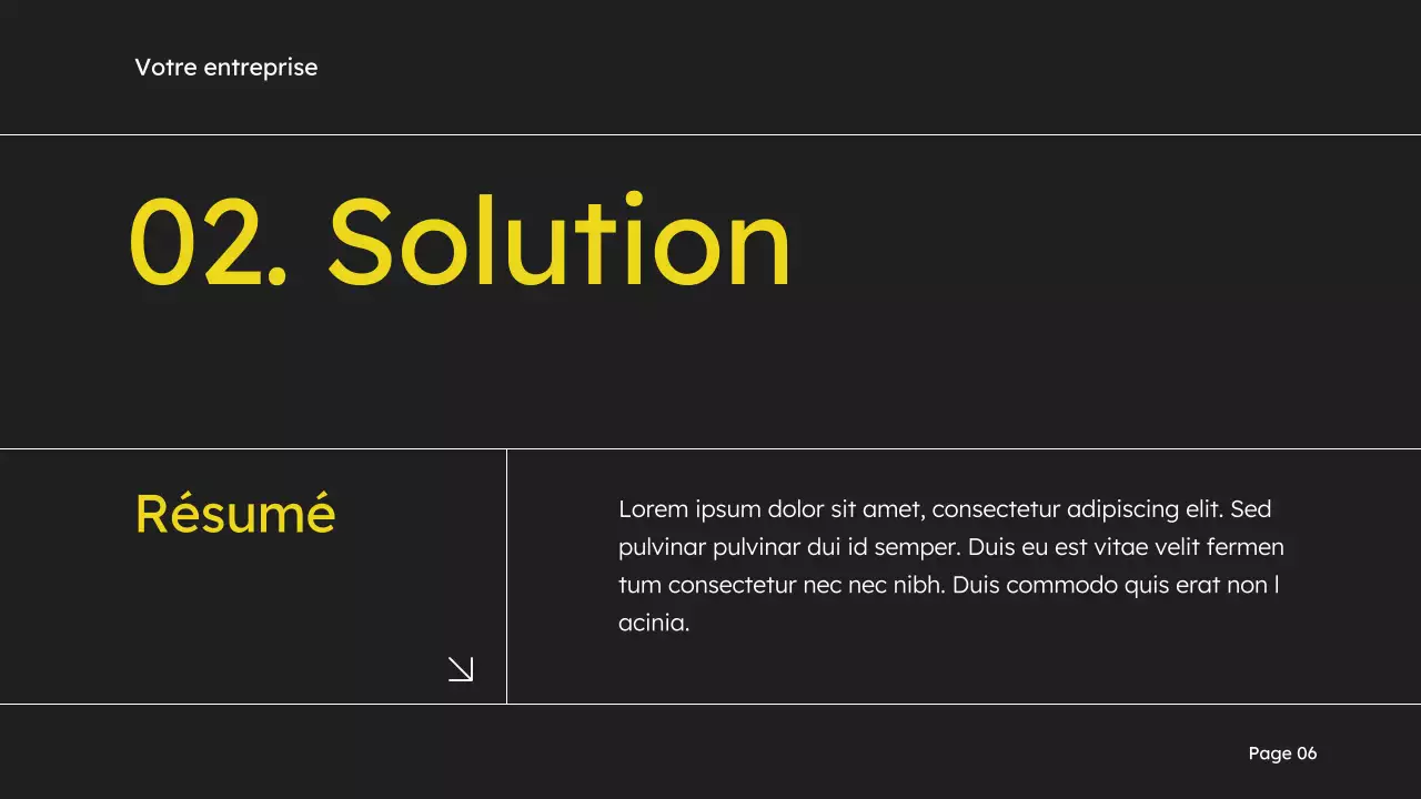 Jaune et noir Simple Sales Deck Marketing Proposal