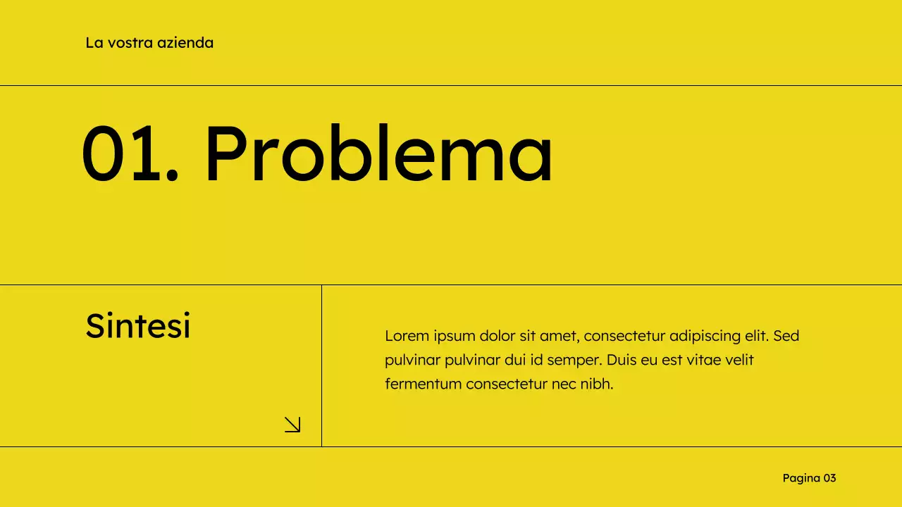 Proposta di marketing in giallo e nero