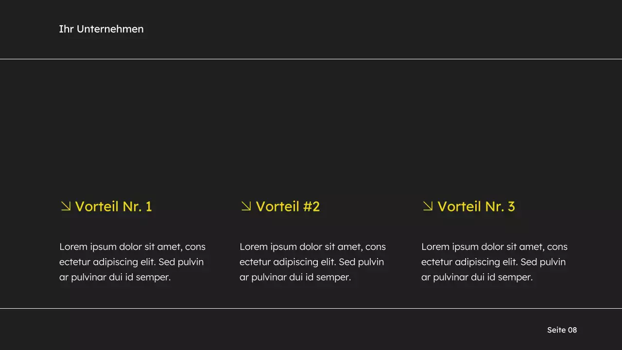 Gelb und Schwarz Einfaches Verkaufsdeck Marketingvorschlag