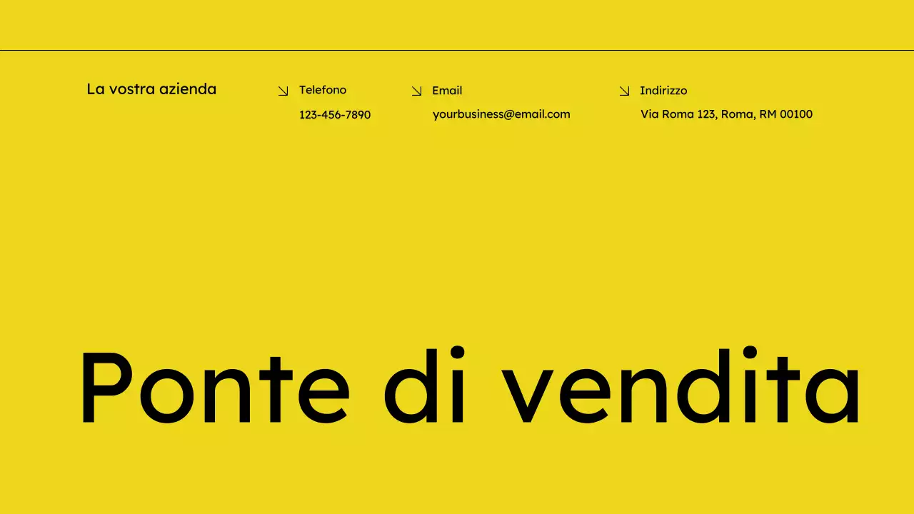 Proposta di marketing in giallo e nero