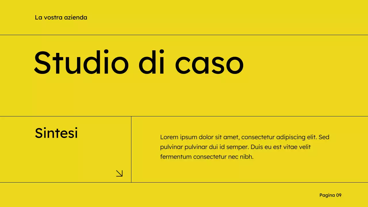 Proposta di marketing in giallo e nero