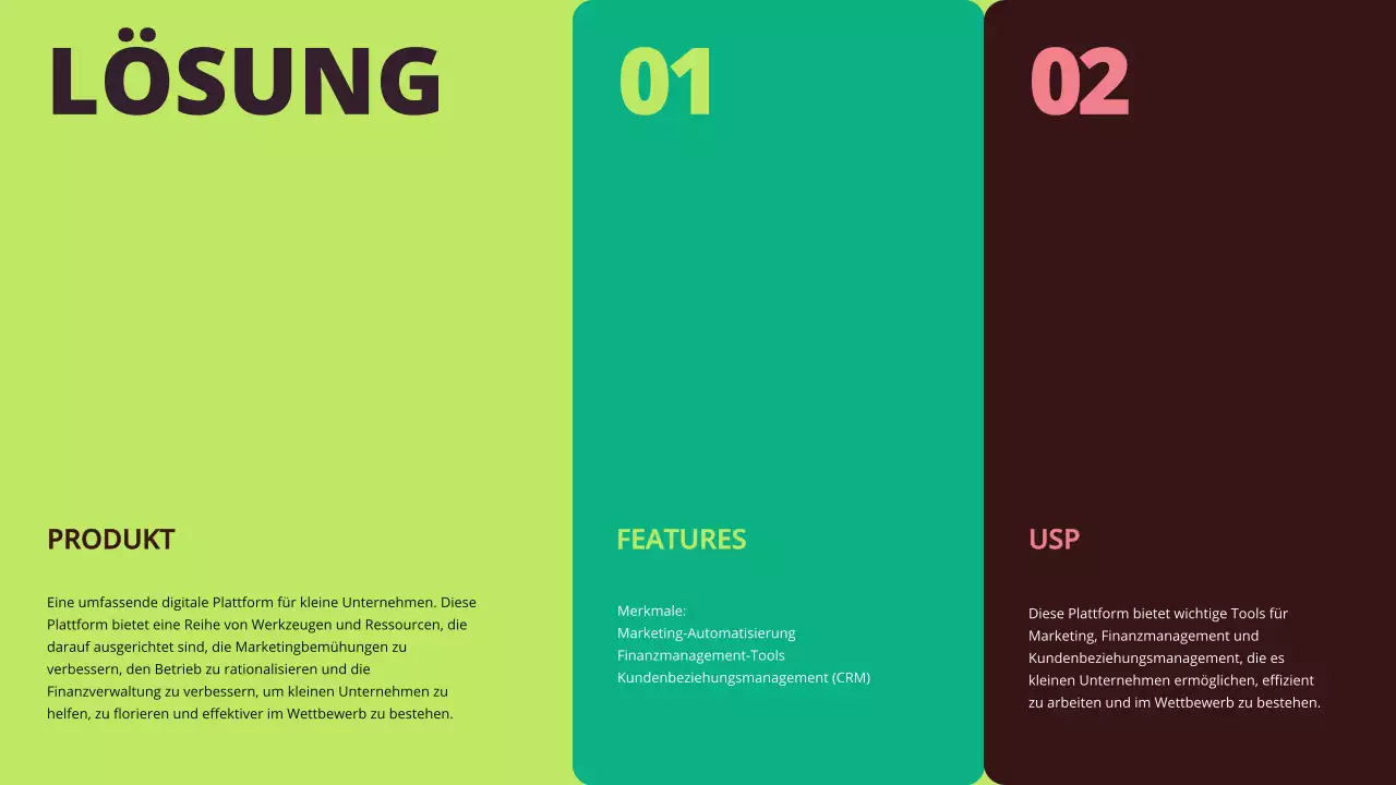 Green Geometric Small Business Funding Pitch Proposal