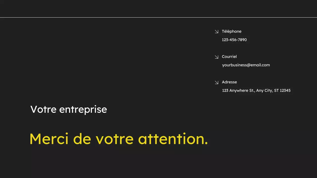 Jaune et noir Simple Sales Deck Marketing Proposal