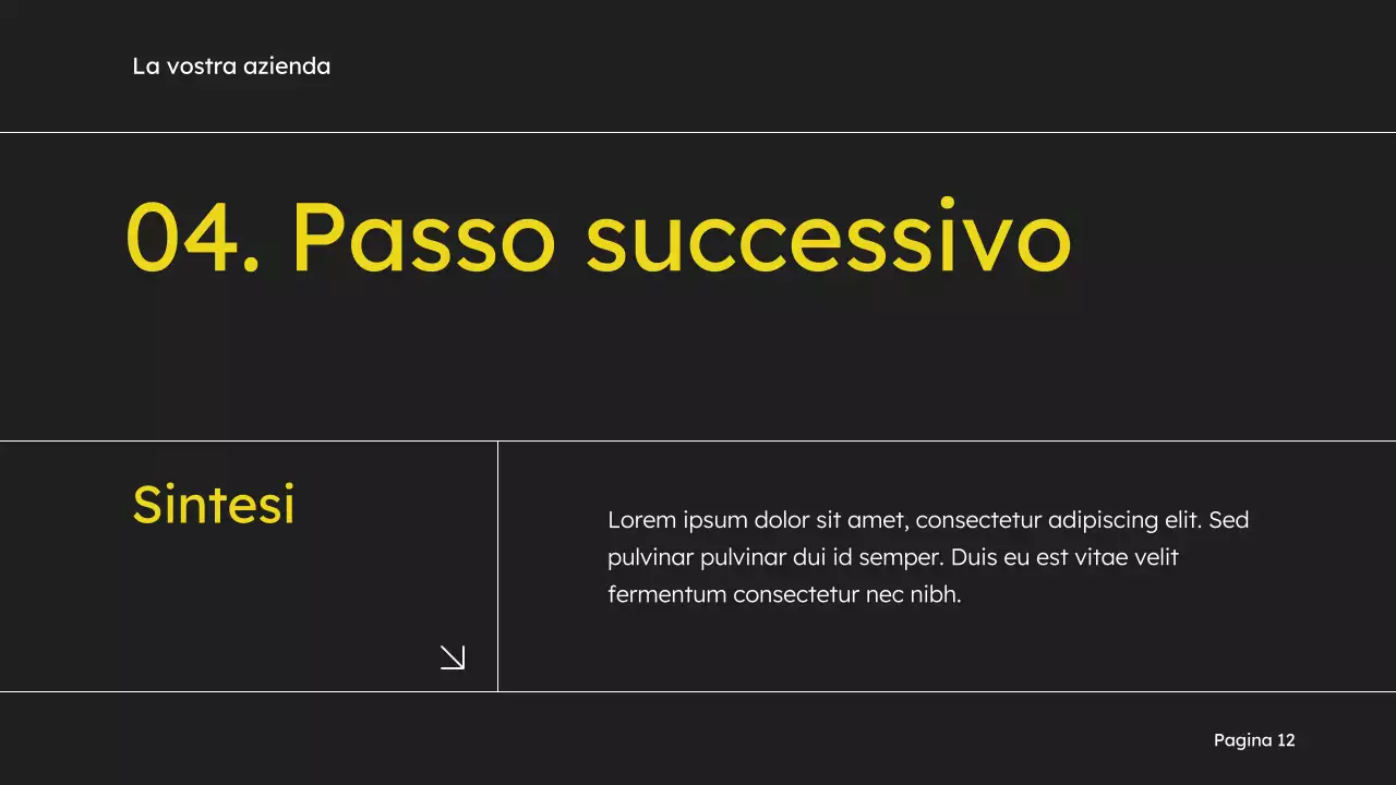 Proposta di marketing in giallo e nero