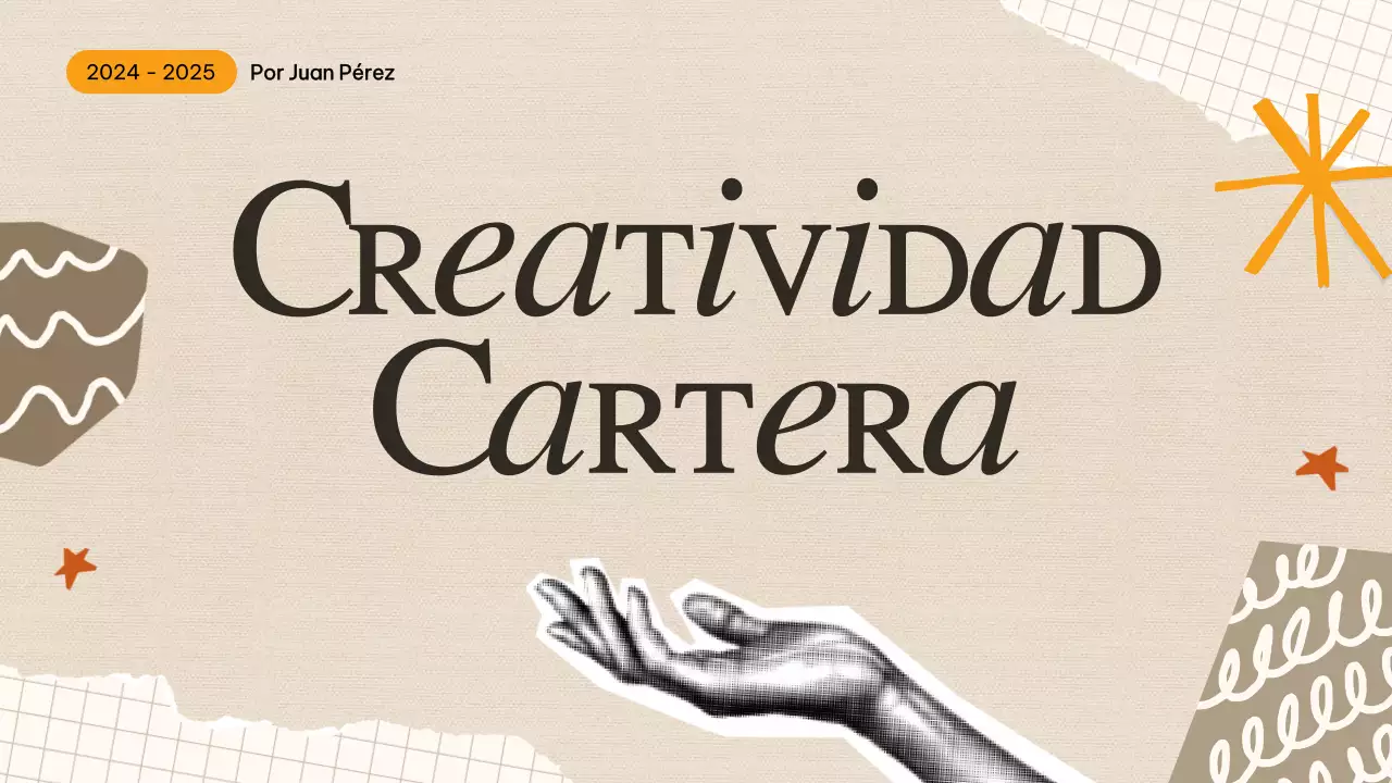 Cartera creativa retro beige