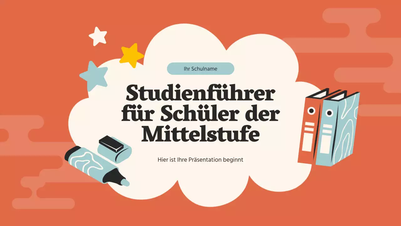 Orange Pop Middle School Studienführer Studienmaterial