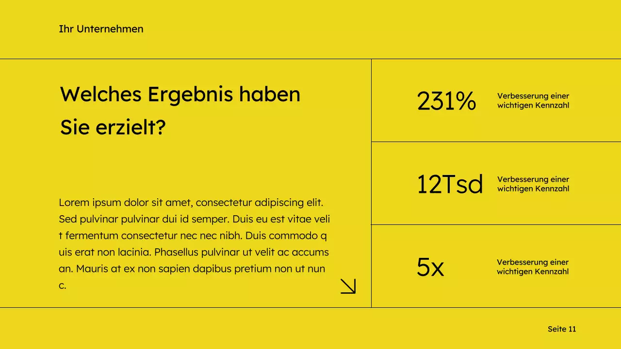 Gelb und Schwarz Einfaches Verkaufsdeck Marketingvorschlag