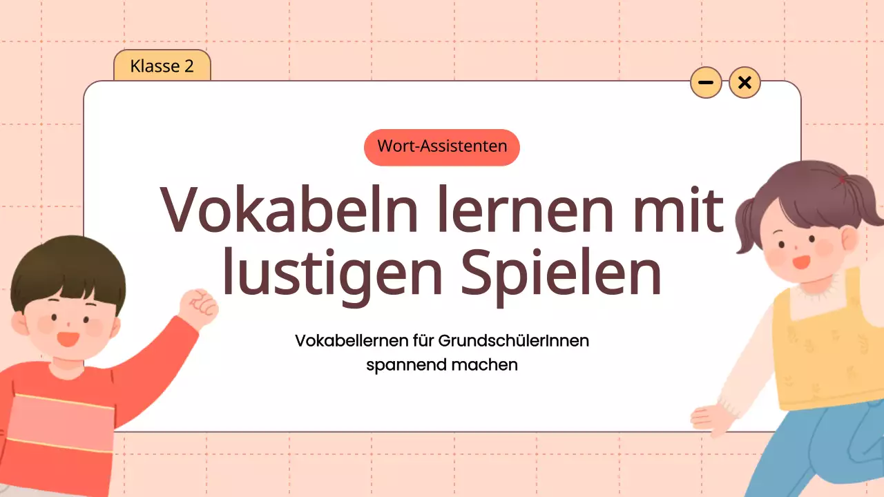 Orange Animation Wortschatz Spaß Spiele Klasse Material