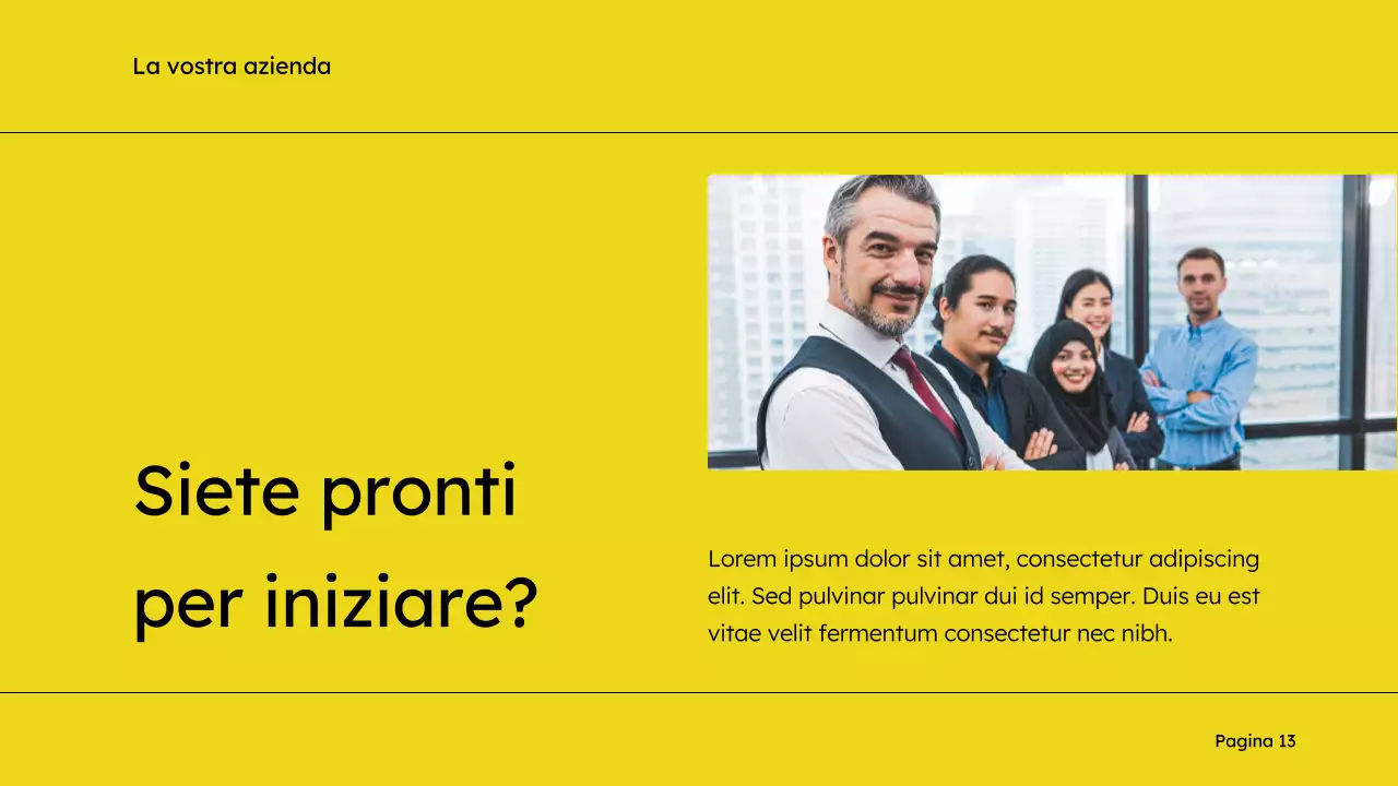 Proposta di marketing in giallo e nero