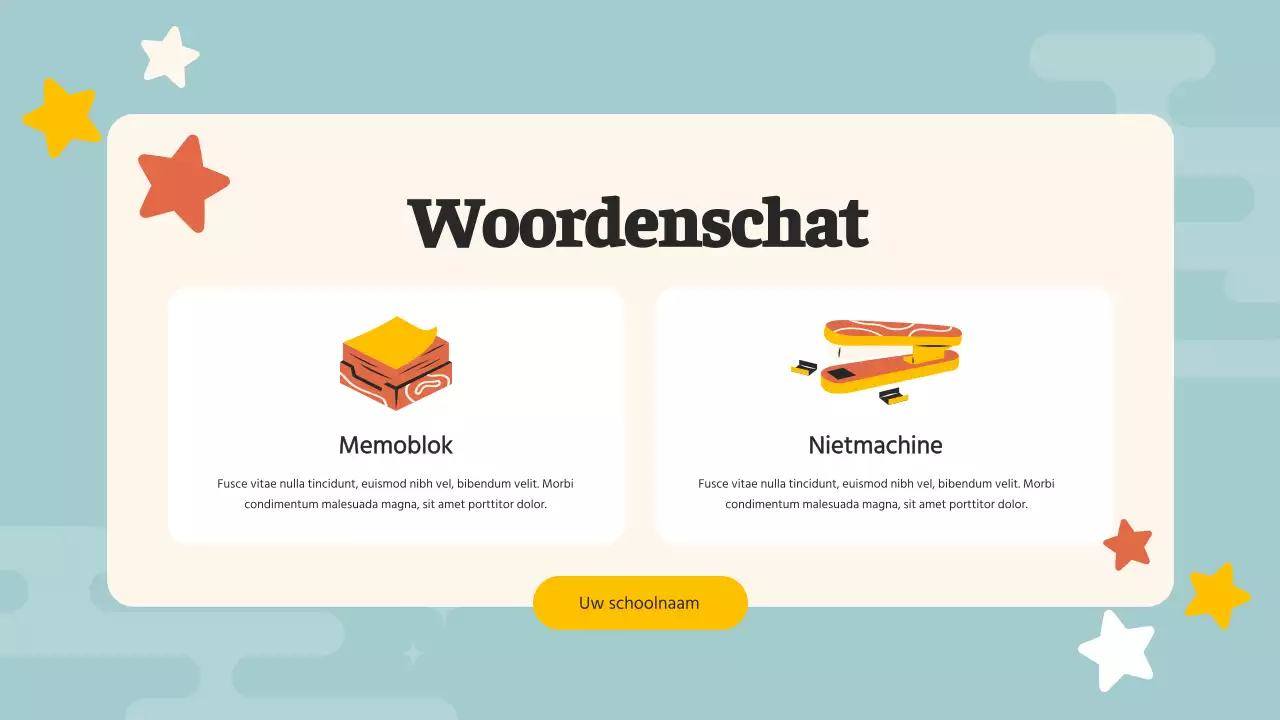 Orange Pop Middelbare School Studiegids Studiemateriaal