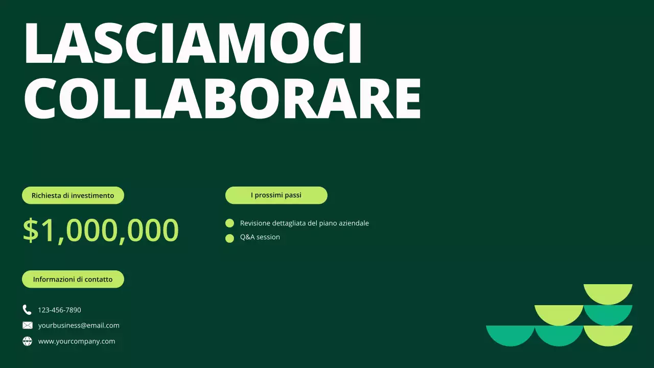 Proposta di finanziamento per piccole imprese Green Geometric