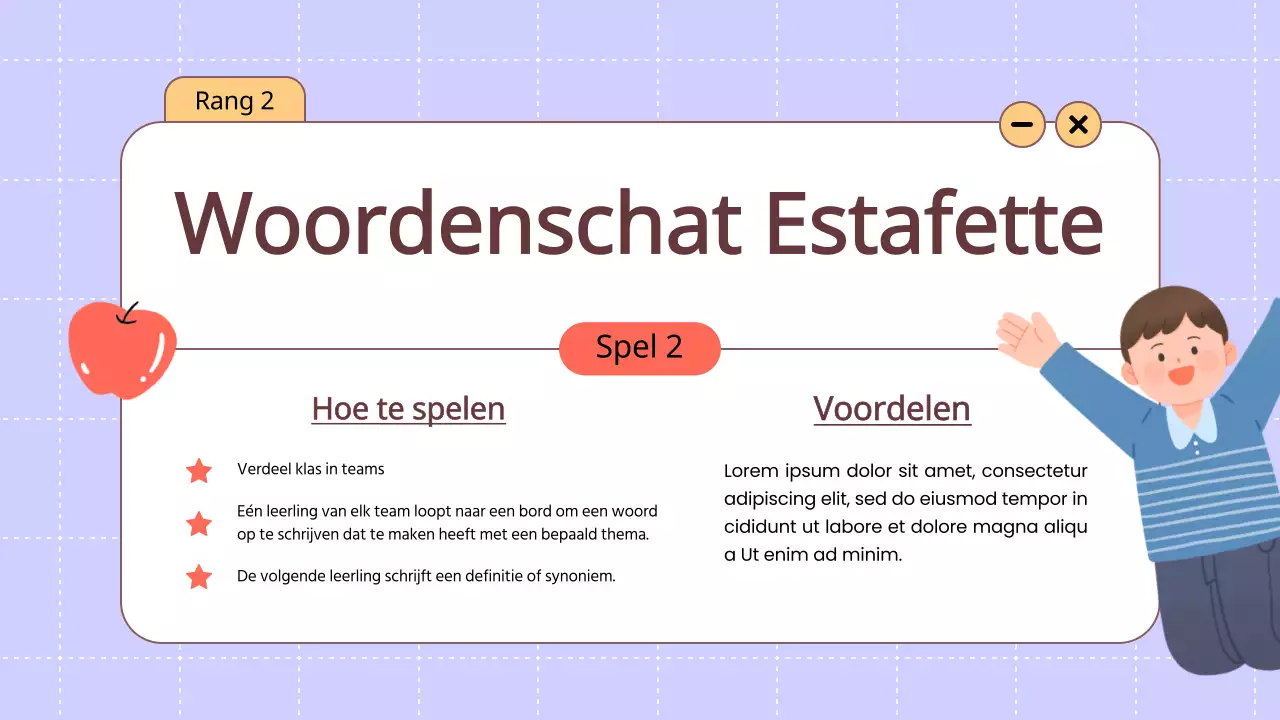 Oranje Animatie Woordenschat Leuke spelletjes Lesmateriaal