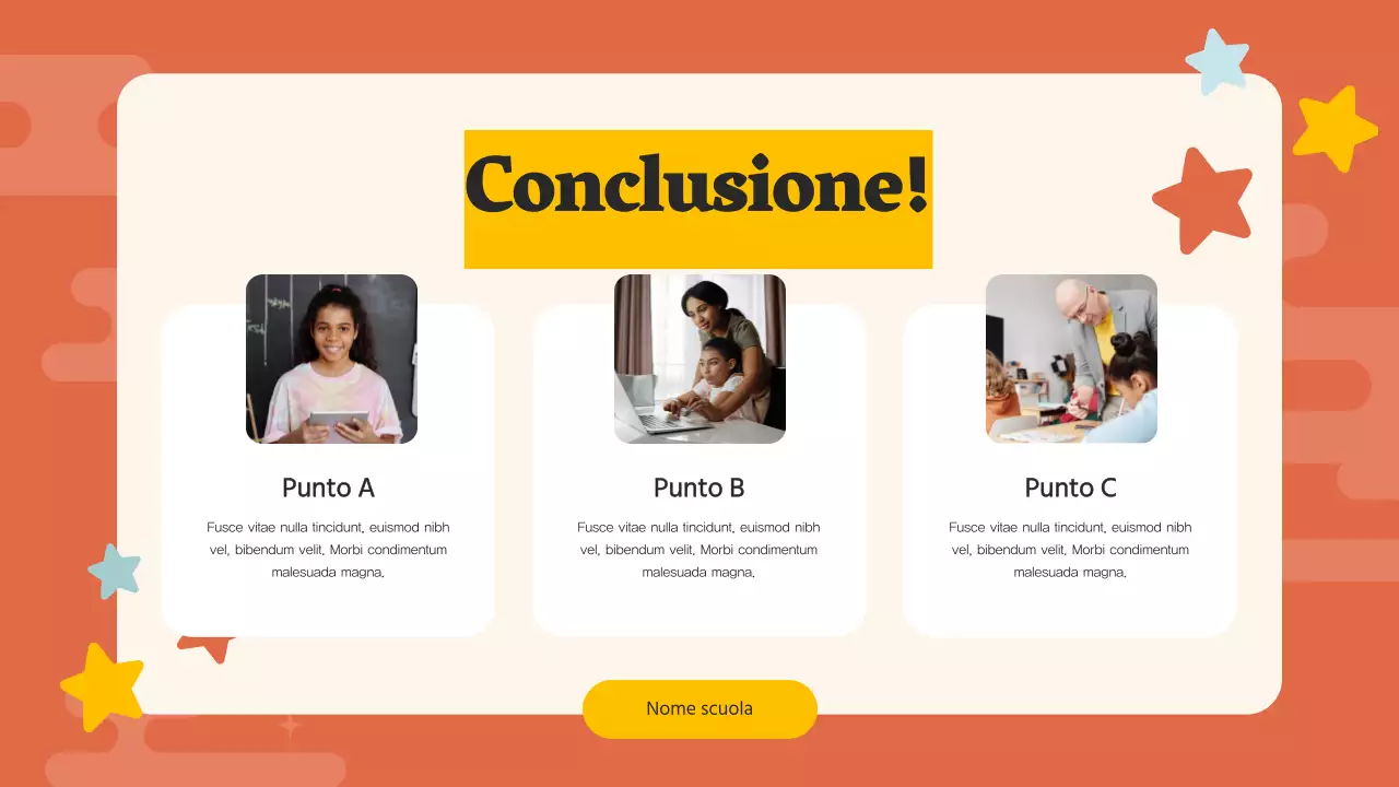 Guida allo studio della scuola media Orange Pop Materiale di studio