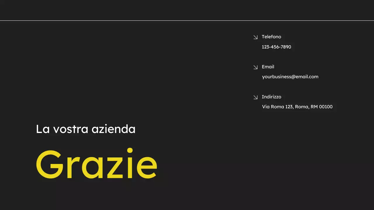 Proposta di marketing in giallo e nero