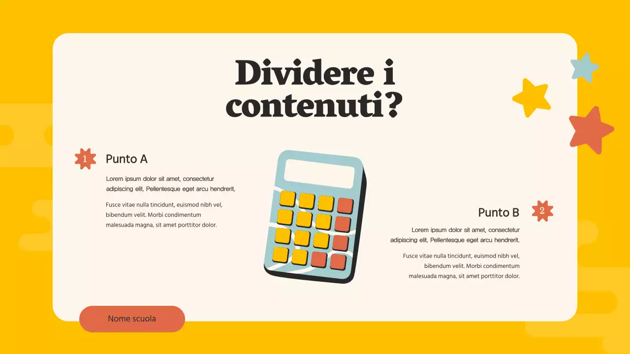 Guida allo studio della scuola media Orange Pop Materiale di studio