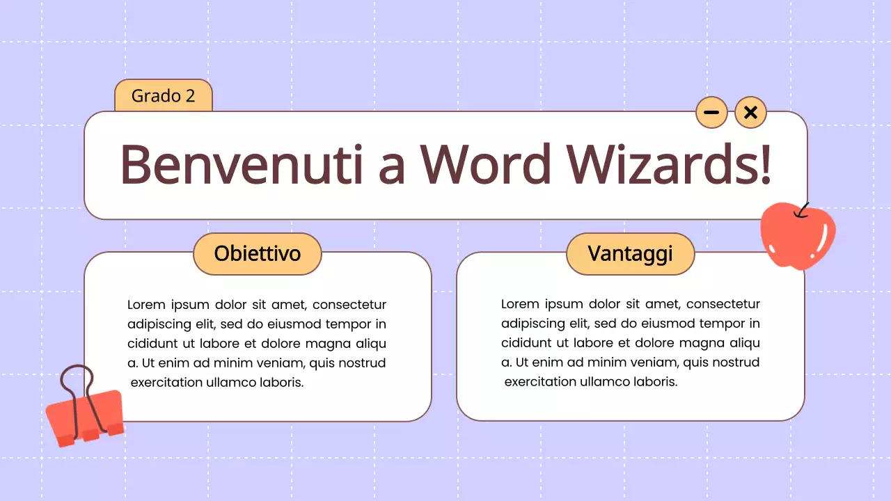 Animazione arancione Vocabolario Giochi divertenti Materiale di classe