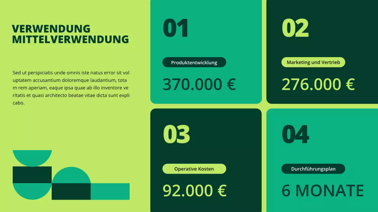 Green Geometric Small Business Funding Pitch Proposal