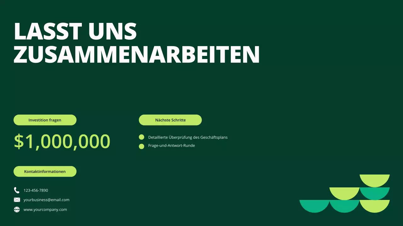 Green Geometric Small Business Funding Pitch Proposal